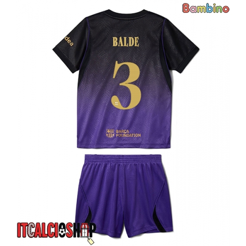 Barcelona Alejandro Balde #3 Seconda Maglia Bambino 2026-27 Manica Corta (+ Pantaloni corti)